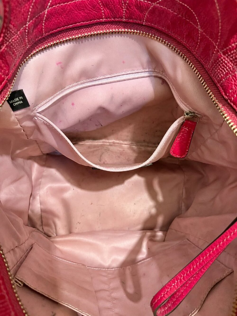 COACH Alex Pink Patent Leather Embossed C Tote Shoulder Bag Handbag Hang Tag - Picture 14 of 16